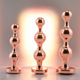 Gender X GOLD DIGGER SET - Rose Gold Metallic Butt Plugs - Set of 3 Sizes-GX-BP-9154-2