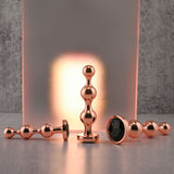 Gender X GOLD DIGGER SET - Rose Gold Metallic Butt Plugs - Set of 3 Sizes-GX-BP-9154-2