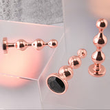 Gender X GOLD DIGGER SET - Rose Gold Metallic Butt Plugs - Set of 3 Sizes-GX-BP-9154-2
