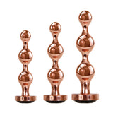 Gender X GOLD DIGGER SET - Rose Gold Metallic Butt Plugs - Set of 3 Sizes-GX-BP-9154-2