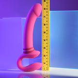 Gender X SHARING IS CARING - Pink 21.9 cm USB Rechargeable Strapless Strap-On-GX-RS-3748-2