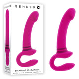 Gender X SHARING IS CARING - Pink 21.9 cm USB Rechargeable Strapless Strap-On-GX-RS-3748-2