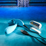 Gender X WEAR ME OUT - Blue 11.1 cm USB Rechargeable Wearable Vibrator with Wireless Remote-GX-RS-3823-2