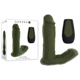 Gender X THE HUNK - Green 15.2 cm USB Rechargeable Thrusting Vibrator with Remote-GX-RS-5568-2