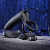 Gender X FULL SWING - Black USB Rechargeable Vibrating Cock Ring with Double Penetrator Dildo-GX-RS-6343-2