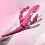 Gender X FOUR BY FOUR - Pink 27.5 cm USB Rechargeable Multi Vibrator-GX-RS-8867-2