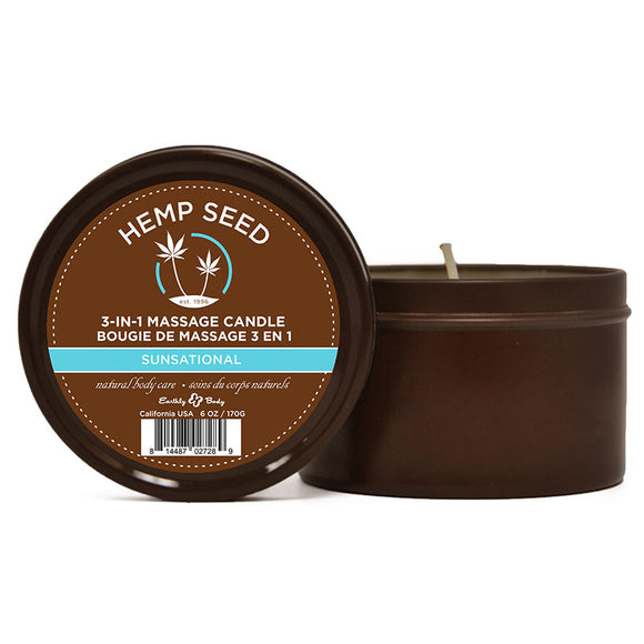 Hemp Seed 3-In-1 Massage Candle - Sunsational (Italian Bergamot