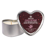 EB Hemp Seed 3 in 1 Massage Heart Candle - Crack The Whip - Crack The Whip (Dew-Kissed Rose