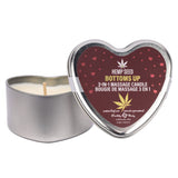 EB Hemp Seed 3 in 1 Massage Heart Candle - Bottoms Up - Bottoms Up (Wild Blueberries