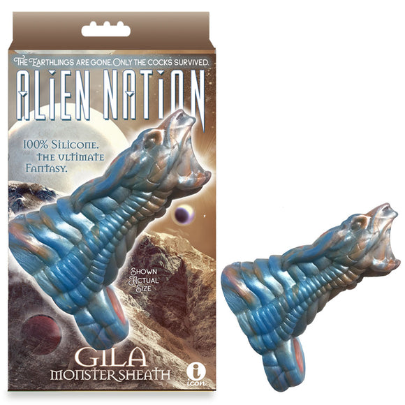 Alien Nation - Gila - Blue/Gold 14 cm Penis Sheath-IC1368