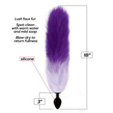 Foxy Fox Tail Silicone Butt Plug - Purple Gradient - 46 cm Tail-IC1401