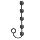 S-Drops Silicone Anal Beads - Black Anal Beads-IC2315-2