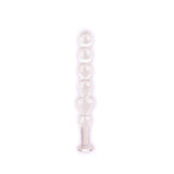  Elliptical - Clear Glass 17.8 cm Anal Beads-IC2685