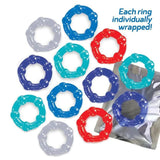Ballers Dozen - Beaded - Individually Wrapped Cock Rings - Pack of 12-IC2698