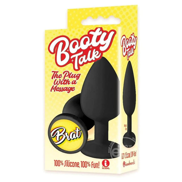 The 9s Booty Talk - Brat - Black Butt Plug-IC2853