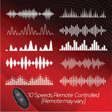 Red Dot Rings - V1 - Black USB Rechargeable Vibrating Cock Ring with Remote-IC5076