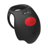 Red Dot Rings - V3 - Black USB Rechargeable Vibrating Cock & Ball Ring with Remote-IC5078