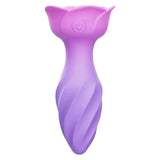 Adam & Eve ROTATING ROSE PLUG - Pink 12 cm USB Rechargeable Rotating & Vibrating Butt Plug with Gem Base-J439 9000