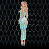 LAPDANCE Blue Horizon Maxi Dress - Blue - One Size-LC134
