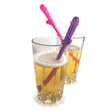 Super Fun Penis Party Straws - Pink/Purple Dicky Straws - Set of 8-LGCP.1057