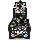 Bag Of Fucks I Have To Give - Display - Fruit Flavoured Lollies - Counter Display of 100 Mini Packs