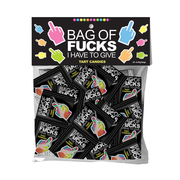 Bag Of Fucks I Have To Give - Bag of 25 - Fruit Flavoured Lollies - Bag of 25 Mini Packs-LGCP.1217