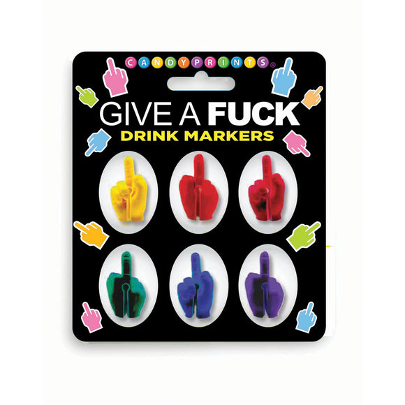 Give A Fuck Drink Markers - Novelty Drink Markers - Set of 6-LGCP.1221