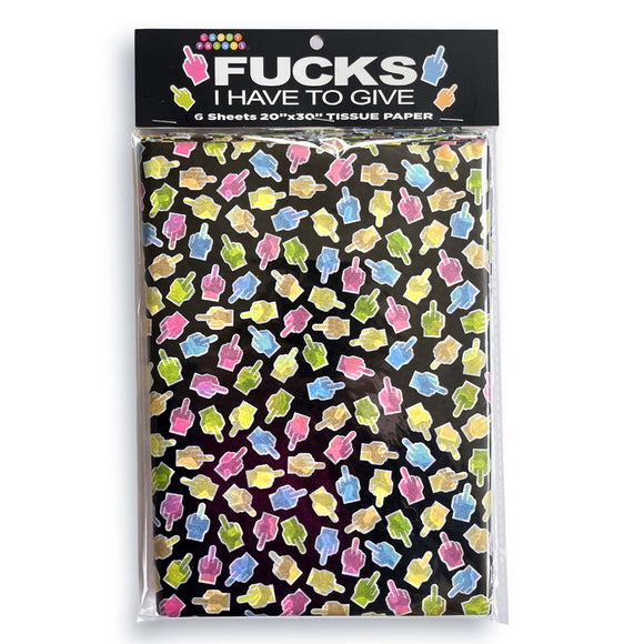 Fucks I Have To Give Tissue Paper Sheets - Novelty Decoration Sheets - 6 Pack-LGCP.1232