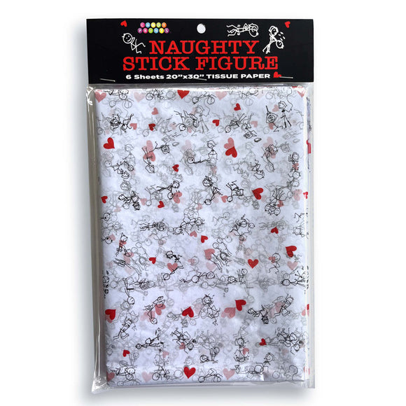 Naughty Stick Figure Tissue Paper Sheets - Novelty Decoration Sheets - 6 Pack-LGCP.1235