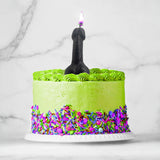 Glitterati Black Glitter Penis Candle - Black 10 cm Penis Party Candle-LGCP.1244