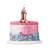 Glitterati Metallic Pink Penis Candle - Rose Gold 10 cm Penis Party Candle-LGCP.1245