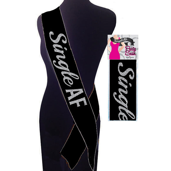 Single AF Sash - Black Party Sash-LGNVC.108