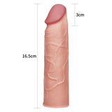 Pleasure X-Tender 1 Sleeve - Flesh 2.54 cm (1) Penis Extension Sleeve-LV1050F