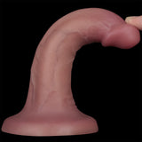 Dual Density Power Cock - 6 Inch Flesh - Flesh 16 cm USB Rechargeable Vibrating Dong-LV110201