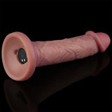 Dual Density Power Cock - 8 Inch Flesh - Flesh 20 cm USB Rechargeable Vibrating Dong-LV110202