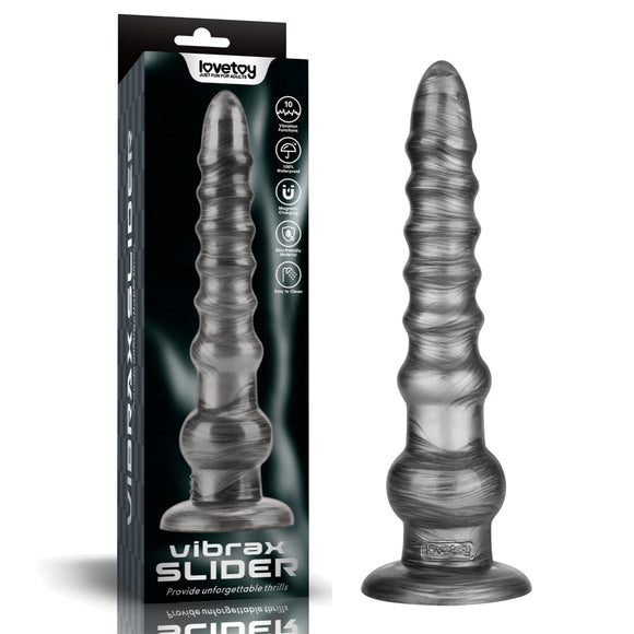 King Sized Vibrating Vibrax Slider - Grey 32.3 cm (12.5) USB Rechargeable Vibrating Dildo-LV121202