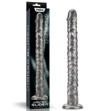 King Sized Vibrating Vibrax Slider - Grey 40.8 cm (16) USB Rechargeable Vibrating Dildo-LV121203