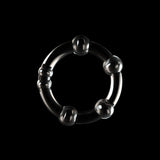Power Plus Triple Beaded Ring Set - Clear Cock Rings - Set of 3-LV343002