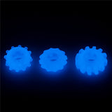 Lumino Play Penis Rings 3 Pack - Glow in the Dark Blue Cock Rings - Set of 3-LV343010