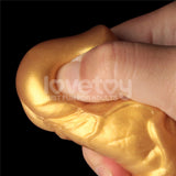 Aerosx 7.5 Inch Dual Density Inflatable Dildo - Gold/Blue 24 cm Inflatable Fantasy Dildo-LV416001