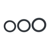 LEVELZ Classic Silicone Cock Ring Set - L/XL/XXL - Black Cock Rings - Set of 3 Sizes