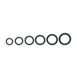LEVELZ Classic Silicone Cock Ring Set of 6 - Black Cock Rings - Set of 6 Sizes