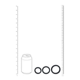 LEVELZ Wide O Silicone Cock Ring Set of 3 - S/M/L - Black Cock Rings - Set of 3 Sizes