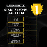 LEVELZ Liquid Silicone Ball Strap - M - Black - Black Ball Strap