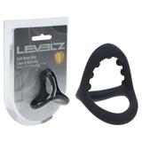LEVELZ Soft Bead Grip Silicone Cock Ring - Black - Black Cock & Balls Rings