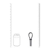 LEVELZ Wide Adjustable Silicone Lasso Cock Ring - Black Adjustable Cock Ring