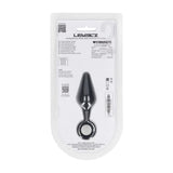 LEVELZ Silicone Anal Plug with Loop - Small - Black - Black Small Butt Plug