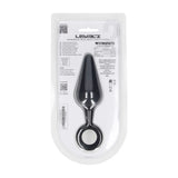 LEVELZ Silicone Anal Plug with Loop - Large - Black Large Butt Plug