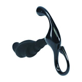 LEVELZ Rippled with Hard Loop Prostate Massager - Medium - Black Medium Prostate Massager