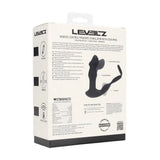 LEVELZ Remote Controlled Prostate Stimulator with Cock Ring - Black USB Rechargeable Vibrating Thrusting Prostate Massager with Cock Ring